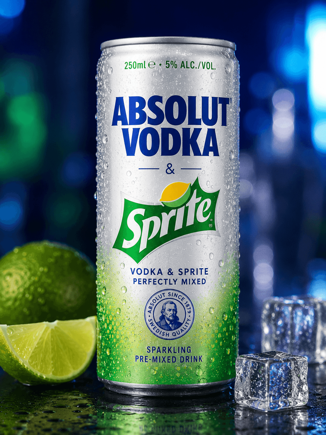 Absolut Vodka & Sprite 250ml
