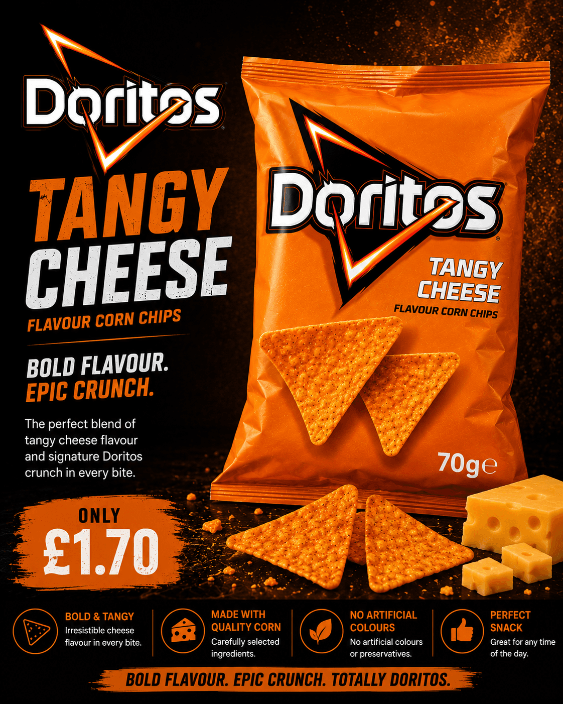 Doritos Tangy Cheese 70gm