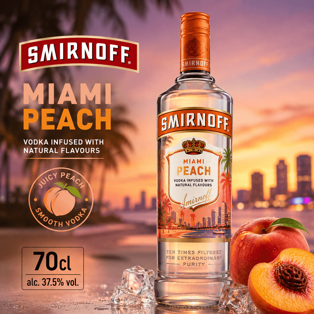 Smirnoff Miami Peach 70cl