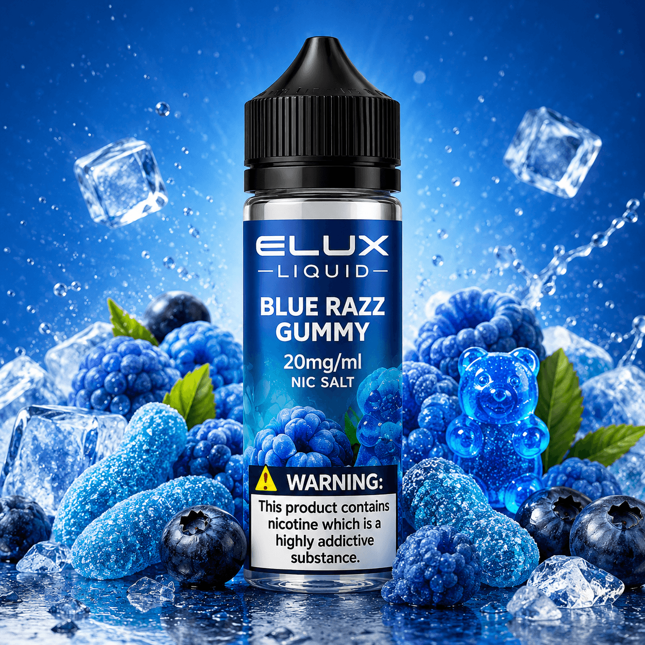 Elux Blue Razz Gummy 20mg